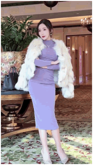 王馨瑶写真花絮 妹妹说紫色很有韵味