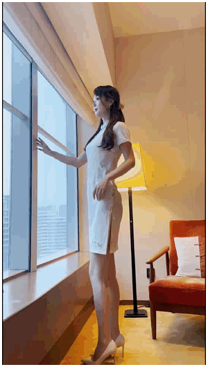 唐安琪旗袍拍摄花絮